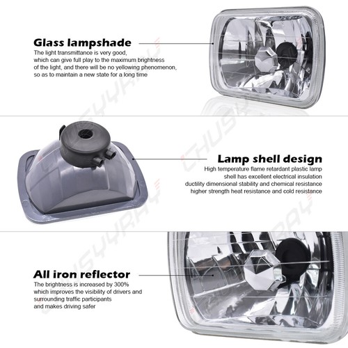 fit Ford L9000 L800 LN700 Trucks 2PC 7x6" 5x7 LED Headlight High/Low Beam - Picture 9 of 15