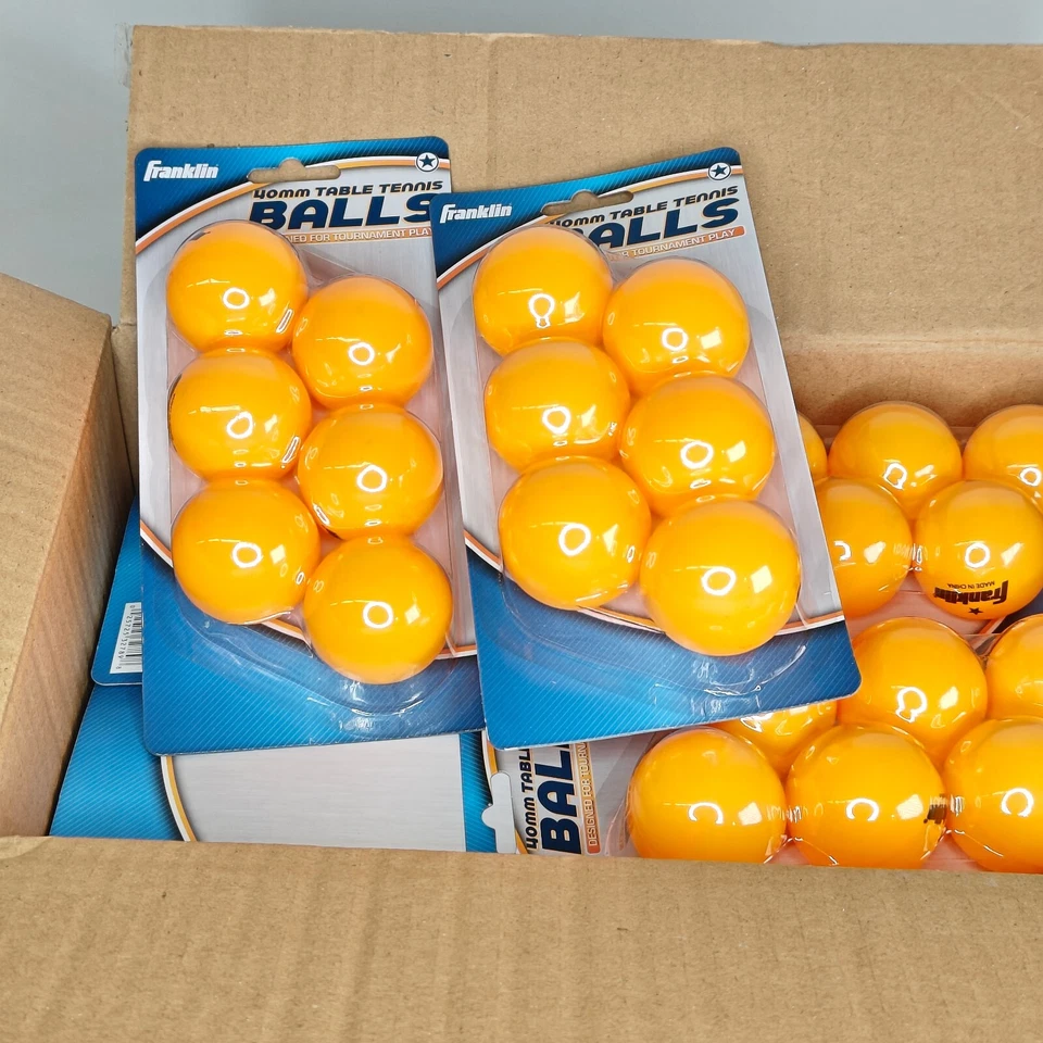 Franklin 72 Ping Pong Balls, Orange 40mm, 6pk Case of 12, SCC14 Tournament - Image 2 of 4