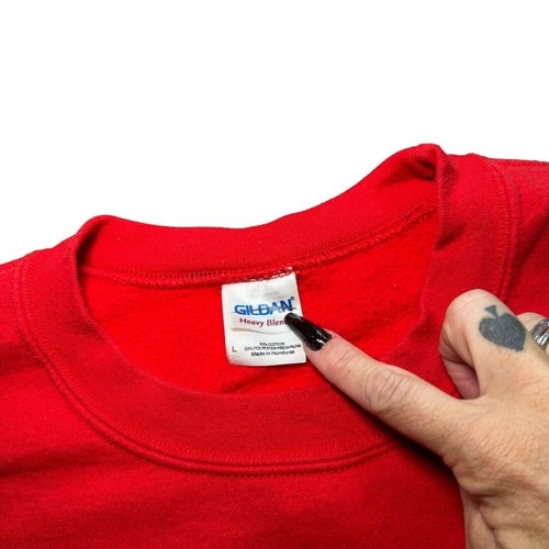 Felpa rossa Car Guy girocollo motivata perché stock fa schifo taglia L - Foto 2 di 5