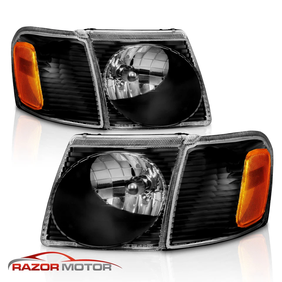 Faros esquineros de repuesto negros para Ford Explorer Sport Trac 2001-2005 Foto 2 de 4