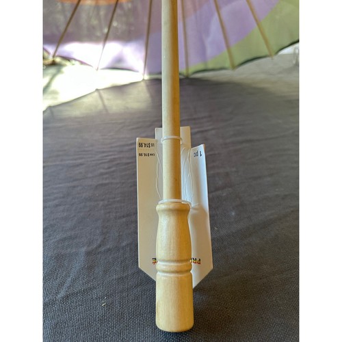 Traditional Vintage Japanese umbrella whirlpool 22” wood handle rainbow Chinese - Picture 15 of 21