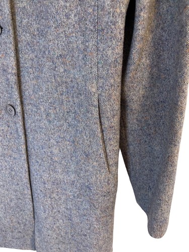 Vintage meliert grau Wollmischung Blazer Jacke Mantel Medium Größe 6 hergestellt in den USA Knopf - Bild 4 von 15