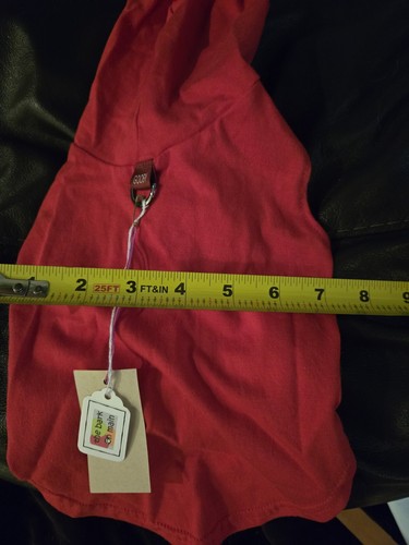 Gooby Dog Sleeveless Hoodie Pull-on Solid Red Sized M Fits Small - Picture 3 of 5