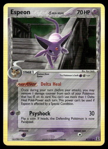 Espeon (Delta Species) 4/113 Holo Rare EX Delta Species Pokemon TCG 2005