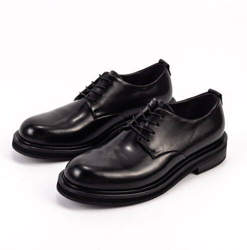 British Style Mens Fashion Round Toe Genuine Leather Oxfords Wedding Groom Shoes - Picture 8 of 12