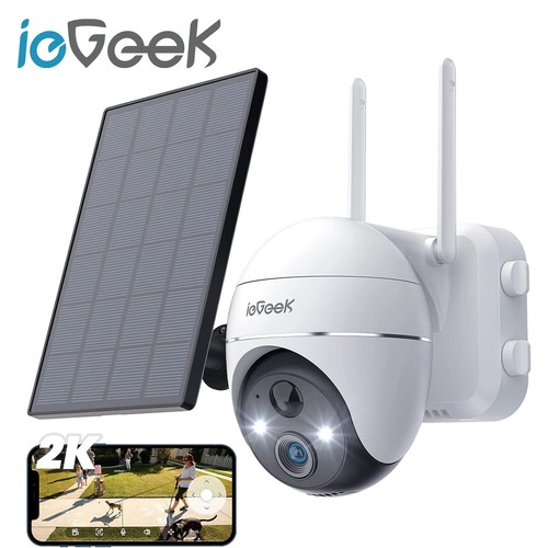 2K Security Camera Wireless Solar Battery Surveillance Cam CCTV Wifi 360° PTZ UK - Picture 16 of 33