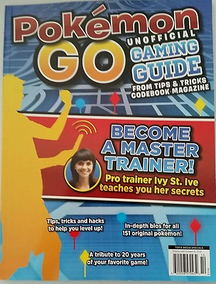 POKEMON GO Unofficial Gaming Guide Magazine from Tips & Tricks codebook BN w SLV
