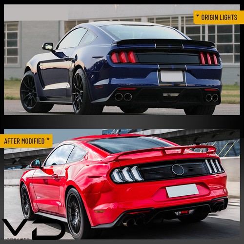 Pair VLAND LED Tail lights w/Sequential For 2015-22 Ford Mustang S550 Euro Style - Picture 3 of 17