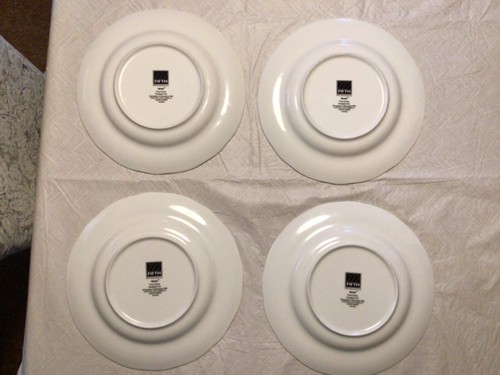 222 Fifth (4) 11" Dinner Plates Autumn Harvest Fine Porcelain NICE!! #BxW-4 - Picture 6 of 11