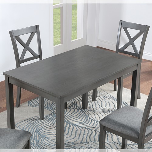 Modern Dining Table Wood Table Rectangular Table Kitchen Table For 4 Person Gray - Picture 4 of 6