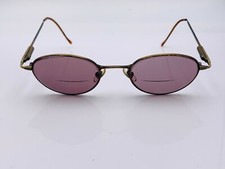 Vintage Laura Ashley Nina Brown Metal Oval Sunglasses FRAMES ONLY