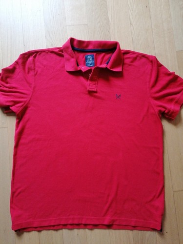 Crew Clothing Mens Red Pique Polo Shirt 