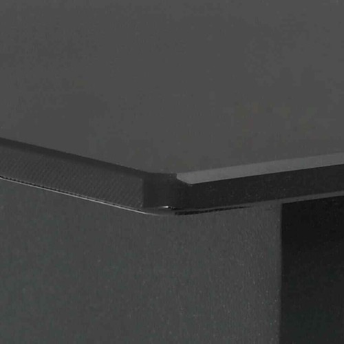 vidaXL Garden Dining Table Black 150x80x74 cm Steel and Glass - Picture 4 of 5