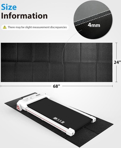 CIIHI Foldable Rubber Treadmill Mat - Walking Pad Mats For Home Fitness - Bike L - Picture 2 of 12