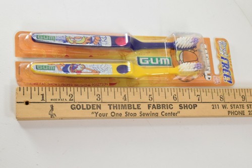 Spazzolino da denti vintage BUTLER G.U.M Garfield confezione doppia sigillato 218 morbido/giovane - Foto 7 di 7