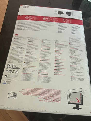 3M PF220W1B Privacy Filter - Black 22.0" NIB - Photo 3/3