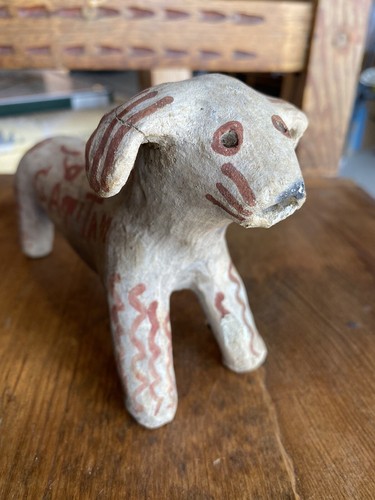 Antico cane animale vintage COCHITI Laguna?PUEBLO CERAMICA FIGURA NATIVI AMERICANI - Foto 8 di 14