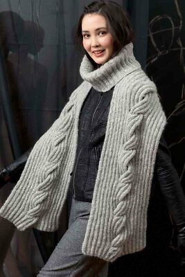 Schal - Lang Yarns Malou Light - Modellpaket-Strickpaket mit Anle