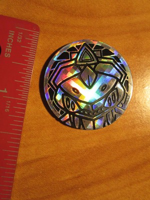 NM Pokemon GENESECT EX Shiny//Silver PLASTIC COIN Collector Promo Set Shattered