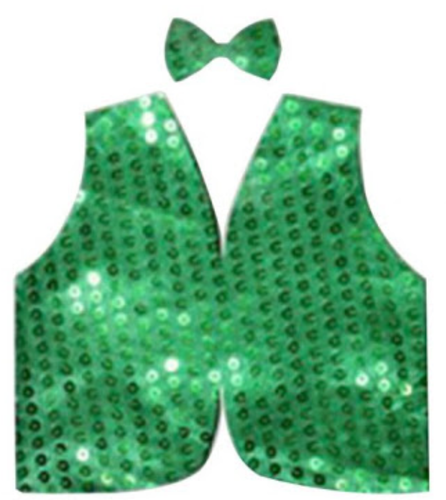 New! Kids Sequin Vest & Bow Tie Dance Costume Party Coat Disco Sparkle Waistcoat - Picture 5 of 6
