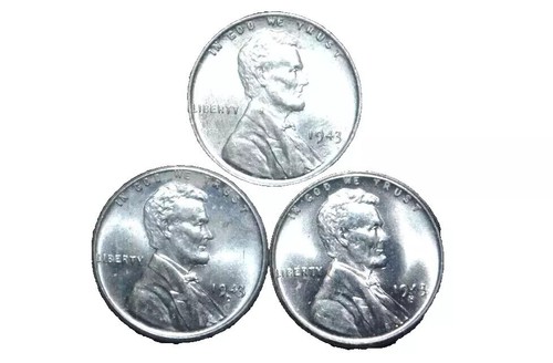 1943-p/d/s Lincoln Steel Cents, Stempelglanz bis guter Zustand, teilweise generalüberholt - Bild 5 von 7