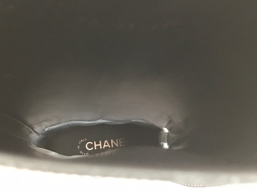 CHANEL Black Tweed Brown Calfskin Leather Cutout Corset Tall Runway Boots $2100 - Picture 11 of 11