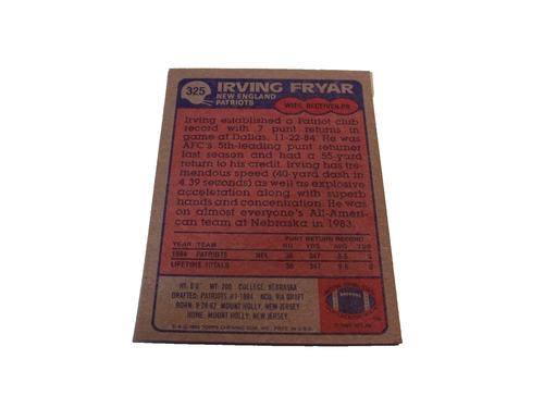 Tarjeta Irving Fryar Topps #325 - Imagen 2 de 2
