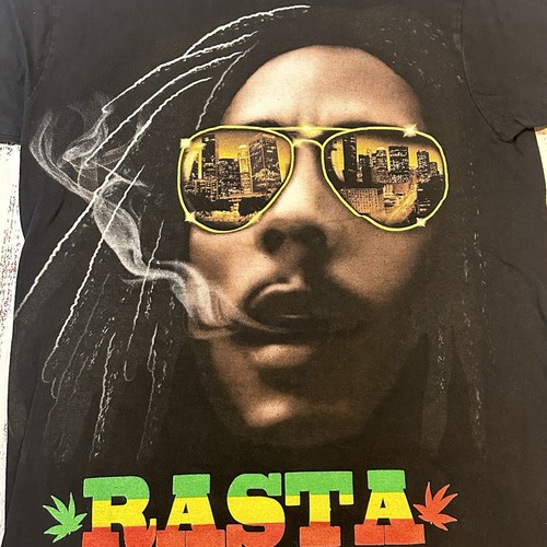 Bob Marley RASTA Reggae S&L Classic Dreads Smoke Shades City Reflection Man Med - Imagen 3 de 8