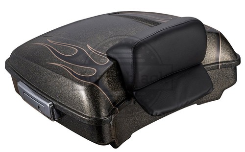 Paquete turístico para más de 14 Harley Hard Candy oro negro tapas de escamas con llamas navajas - Imagen 8 de 16
