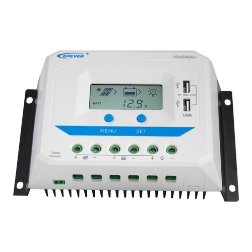 45A 12V 24V 48V solar panel charge controller with LCD display and dual USB port - Picture 2 of 2