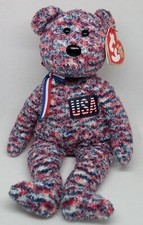 Ty Beanie Babies USA the Bear 2000 Plush Stuffed Animal Toy Retired