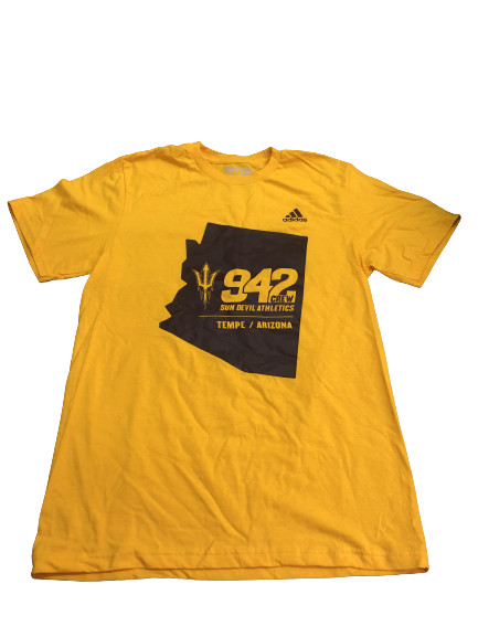 Футболка Adidas NCAA Arizona State 942 Crew S/S Золотистая/Темно-бордовая Arizona Gold 