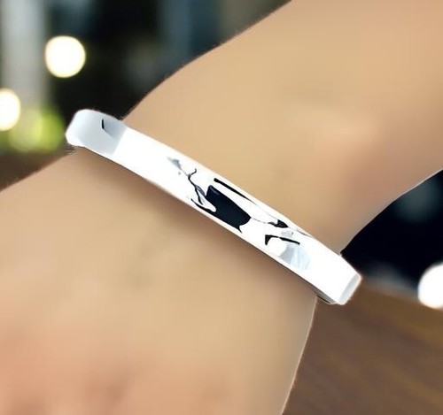 Classic 925 Sterling Silver Bangle - Simple 6.5" Bracelet 1534 - Picture 1 of 4