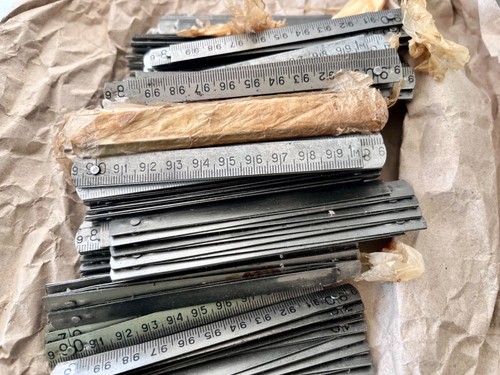 Tool Folding Vintage metal meter, factory oil,new.Carpenter’s tape,Super Priсе - Picture 4 of 16