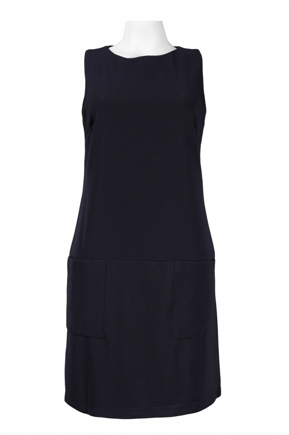 Navy Blue Day Dress Size XL Ribbed Texture Sheath Short Trendmakers NWT