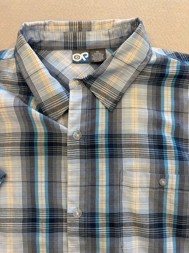 Ocean Pacific OP Board Co Button Up Shirt Mens XL Collared Pocket Logo - Picture 2 of 5
