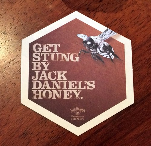 Jack Daniel's Whiskey Tennessee Honey Mason Jar Glass Hexagon & Swizzle Stick - Picture 6 of 12