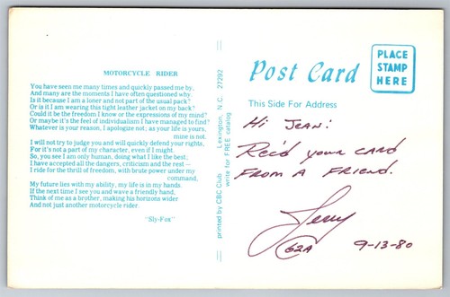 QSL CB Ham Radio Card KBOW-3187 SSB-62A2 Exmore VA Jerry Ellerbe Sly-Fox - Bild 2 von 2