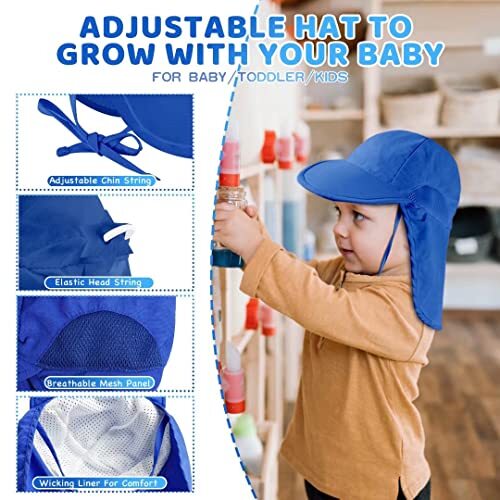 Baby Sun Protection Hat Kids Upf 50 Summer Essentials 2 4t Royal Blue Ebay Baby Sun Protection Hat Kids Upf 50 Summer Essentials 2 4t Royal Blue Ebay