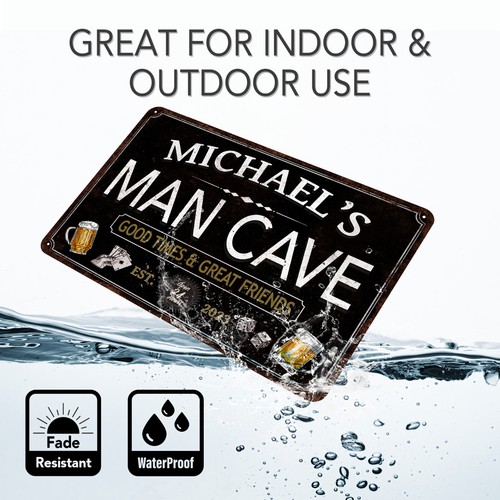 Custom Man Cave Decor Man Cave Sign Gift for Dad Metal Garage Sign 108122002124 - Picture 4 of 10