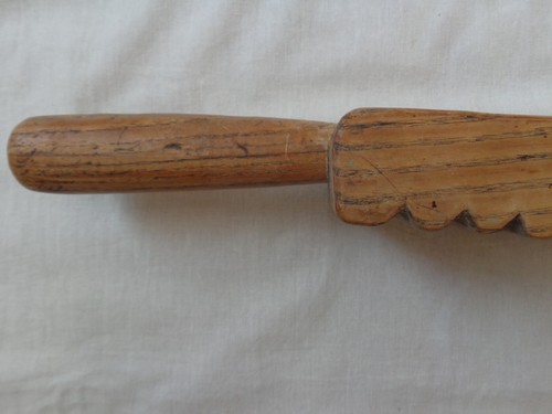 Antique Primitive Mangle Board Vtg Ridged Wood Hand Wash Scrub Tool Farm Laundry - Picture 6 of 12