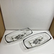 Signed Mid-Century George Briard Two Appetizer Dishes MCM *scratches