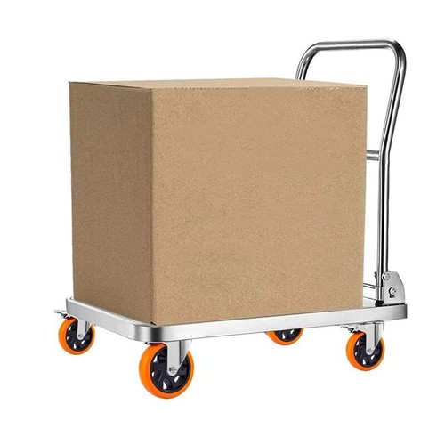 4 RUOTE PER CARRELLI 2 CON FRENO e 2 SENZA 76 mm Portata 400 KG ARANCIO 432-438 - Foto 6 di 7