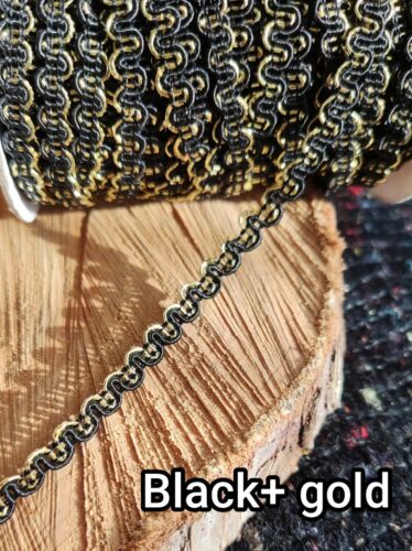 1 yd- Two tone Metallic Ric Rac Trim- 5mm Width-S Shape -DIY Sewing/Doll Clothes - Picture 14 of 27