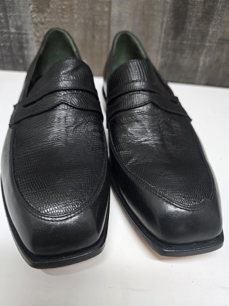Lizard Skin Black Loafers by David Espinoza Size 7D NEW! | eBay display picture 2