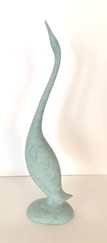 VINTAGE MCM 13 1/2" GROSS KERAMIK LANGHALS VOGEL FIGUR KRANICH REIHER REIHER SCHWAN - Bild 2 von 7