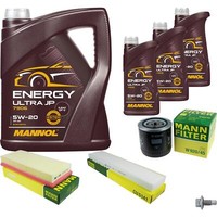 MANN-FILTER Inspektionspakete Mannol 8 L Energy 5W-20 FüR Ford Mondeo III