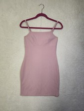 Windsor Women Dress Small Pink Polyester Blend Sleeveless Bodycon Mini Fit