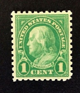 US-Stamp-Scott-581-1c-1923-XF-M-NH-Rich-color-Beautifully-centered