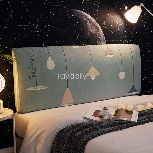 Soft Cartoon Headboard Slipcover Stretch Dustproof Furniture Cover Bedroom Decor - Picture 10 of 24